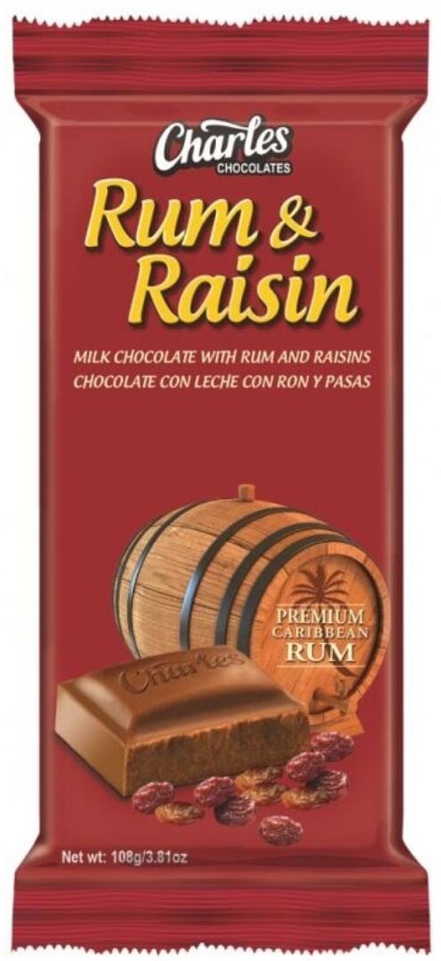 Charles Chocolate Rum Raisin 12x108g
